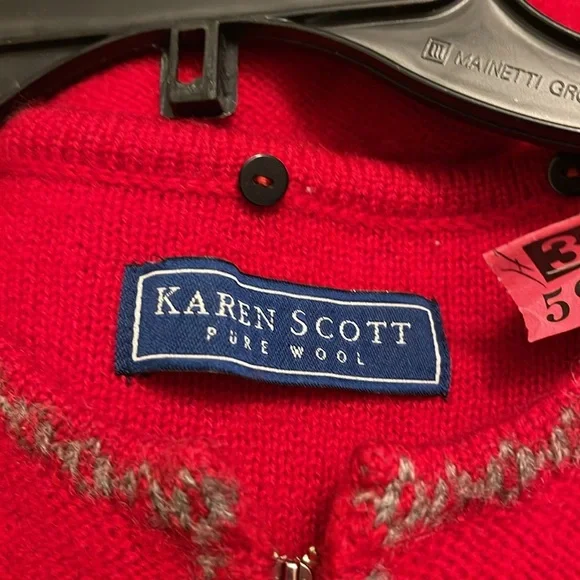 Karen Scott Pure Wool Made in Australia Full Zip Sweater Jacket Size M - Picture 5 of 6